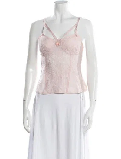 Pre-owned Marc Jacobs Lace Pattern V-neck Top