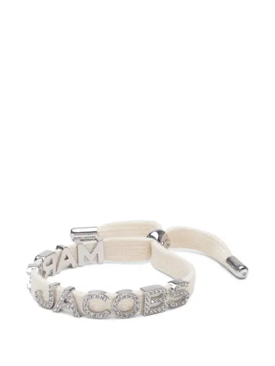 Marc Jacobs Laced Logo Bracelet In Neutral