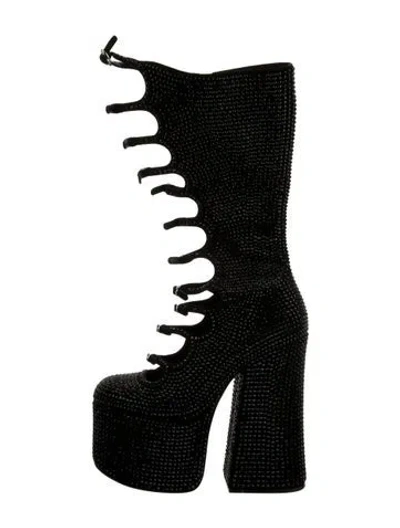 Pre-owned Marc Jacobs Lace-up Boots In Black