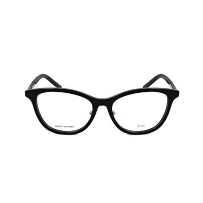 Marc Jacobs Ladies Black Rectangular Eyeglass Frames Marc-663/g In Yellow