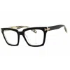 Marc Jacobs Ladies Black Rectangular Eyeglass Frames Mj1100