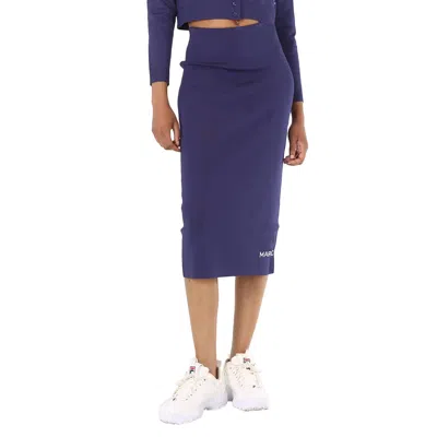 Pre-owned Marc Jacobs Ladies Blue Navy The Tube Skirt
