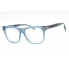 Marc Jacobs Ladies Blue Rectangular Eyeglass Frames Mj1084 In Blue
