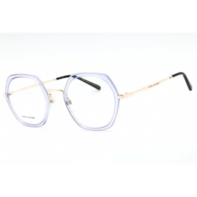 Marc Jacobs Ladies Gold Tone Round Eyeglass Frames Marc700 In Blue