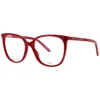 Marc Jacobs Ladies Red Rectangular Eyeglass Frames Marc-662 In Red