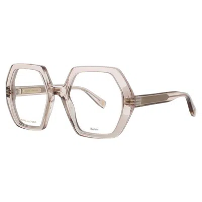Marc Jacobs Ladies Transparent Rectangular Eyeglass Frames Mj-1077 In Neutral