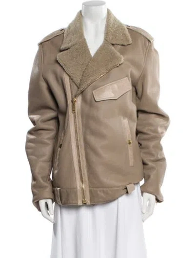 Pre-owned Marc Jacobs Lamb Fur Fur Coat In Neutral