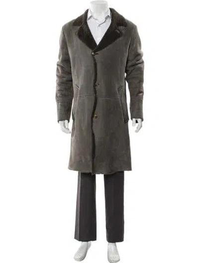 Pre-owned Marc Jacobs Lamb Fur Overcoat In Neutral