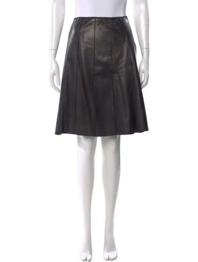 Pre-owned Marc Jacobs Lamb Leather Knee-length Skirt In Black