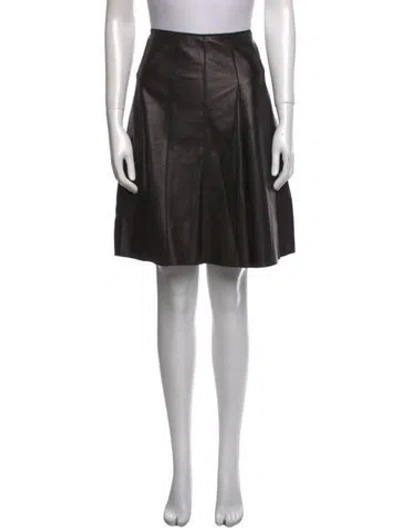 Pre-owned Marc Jacobs Lamb Leather Knee-length Skirt In Black