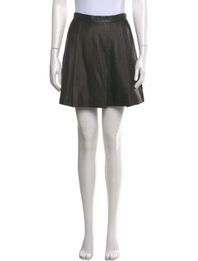 Pre-owned Marc Jacobs Lamb Leather Mini Skirt In Black