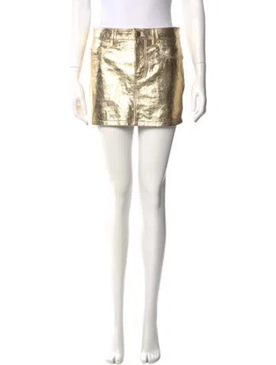 Pre-owned Marc Jacobs Lamb Leather Mini Skirt In Neutral
