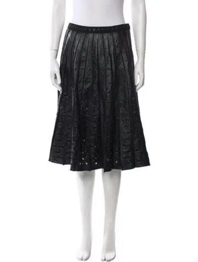 Pre-owned Marc Jacobs Lambskin Knee-length Skirt In Black