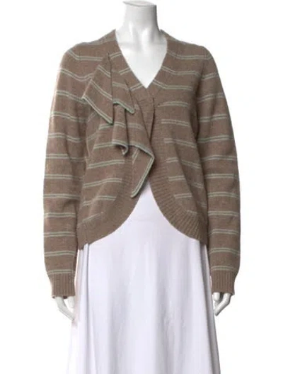 Pre-owned Marc Jacobs Lambswool Striped Sweater In Neutrals