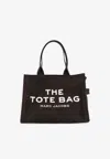 Marc Jacobs Large Canvas Logo Tote Bag In Black