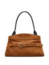 Marc Jacobs The Suede Dakota Satchel Copper In Brown