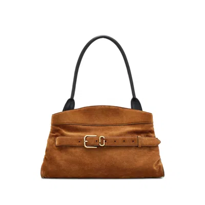 Marc Jacobs The Suede Dakota Satchel Bag In Yellow