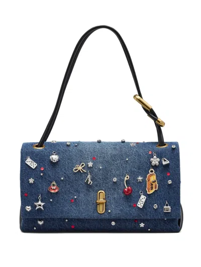 Marc Jacobs Large Dual Denim Shoulder Bag In Blue