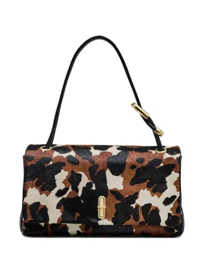 Marc Jacobs Large Dual Hair-calf Shoulder Bag In Brown