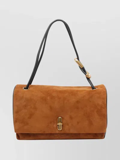 MARC JACOBS LARGE DUAL SUEDE SHOULDER BAG