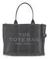 Marc Jacobs 'the Large Tote Bag' Black Shoulder Bag With Logo Lettering In Black