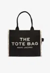Marc Jacobs Ithe Large Tote Bag N Canvas With Jacquard Logo In Black
