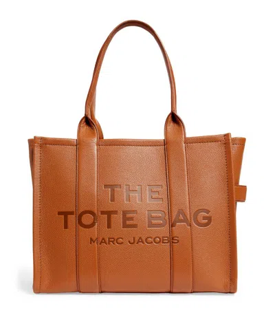 Marc Jacobs Large Leather The Tote Bag In Brown