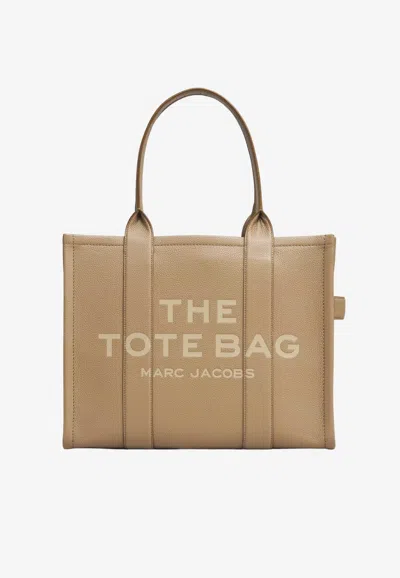 Marc Jacobs Large Leather Tote Bag In Camel
