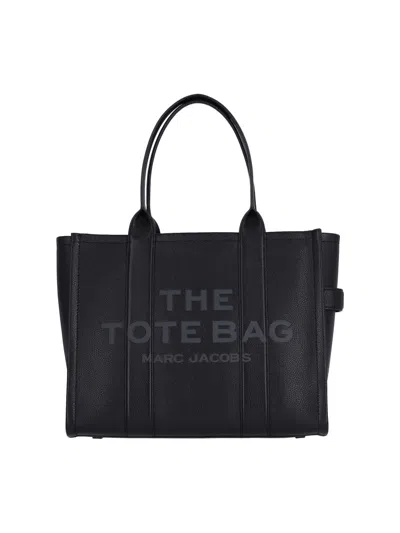 Marc Jacobs The Leather Large Tote Bag In Black