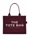 Marc Jacobs Large Logo Tote Bag In Burgundy
