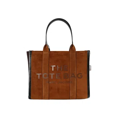 Pre-owned Marc Jacobs Large Suede Leather Blocked Tote Bag 'copper' | Women's Size Onesize In Brown