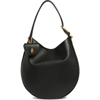 Marc Jacobs Large The Crescent Leather Shoulder Bag In Black