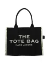 Marc Jacobs Ithe Large Tote Bag N Canvas With Jacquard Logo In Black