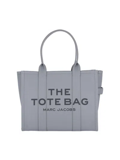 MARC JACOBS MARC JACOBS LARGE "THE LEATHER" TOTE BAG – GREY