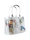 Marc Jacobs Large The Tote Patch-embellished Tote Bag In White