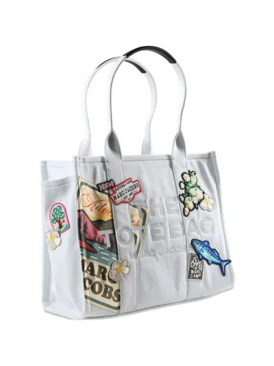 Marc Jacobs Large The Tote Patch-embellished Tote Bag In White