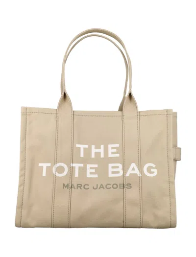 Marc Jacobs Cappuccino Canvas The Tote Shopping Bag In Beige