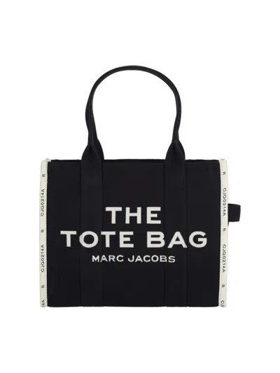 MARC JACOBS MARC JACOBS LARGE TOTE BAG "THE JACQUARD TOTE" – BLACK