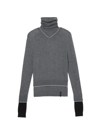 Marc Jacobs Layered Turtleneck Sweater In Gray