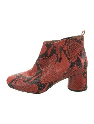 Pre-owned Marc Jacobs Leather Animal Print Boots In Multi
