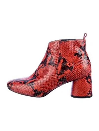 Pre-owned Marc Jacobs Leather Animal Print Chelsea Boots In Multi
