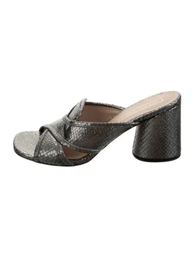 Pre-owned Marc Jacobs Leather Animal Print Sandals In Multicolor