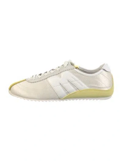 Pre-owned Marc Jacobs Leather Athletic Sneakers In Gold