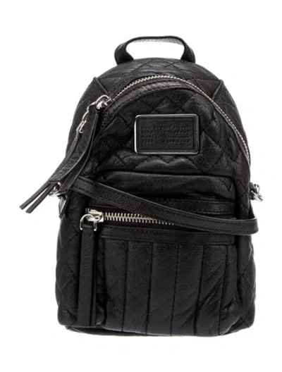 Pre-owned Marc Jacobs Leather Backpack In Black