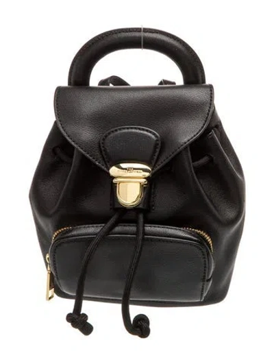 Pre-owned Marc Jacobs Leather Backpack In Black