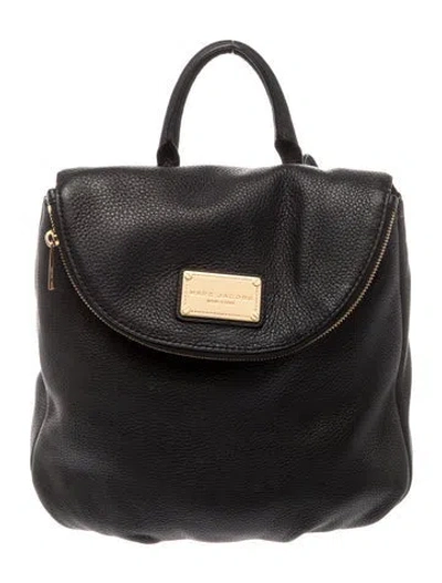Pre-owned Marc Jacobs Leather Backpack In Black