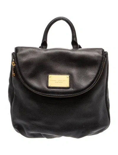 Pre-owned Marc Jacobs Leather Backpack In Black