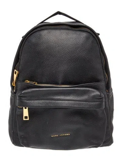 Pre-owned Marc Jacobs Leather Backpack In Black