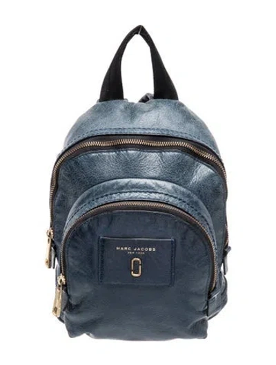 Pre-owned Marc Jacobs Leather Backpack In Blue