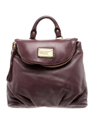 Pre-owned Marc Jacobs Leather Backpack In Purple